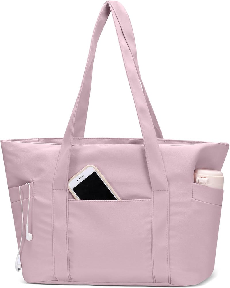CTWWFS Tote Bag for Women, Travel Essentials Large Tote Bag with Zipper, Top Handle Handbag for Travel, Work - Image 1